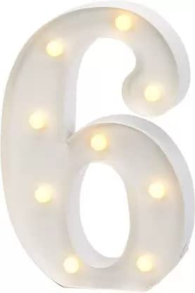 9 Inch Led Marquee Number Light Sign (Number 6)