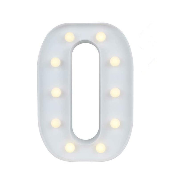 9 Inch Led Marquee Number Light Sign (Number 0)