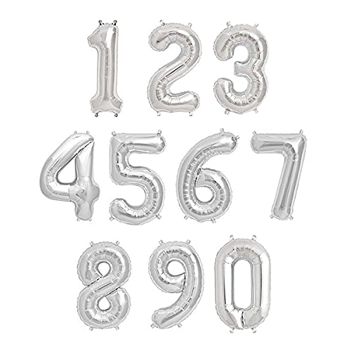 16 Inch 45th Happy Birthday Alphabets & 16 Inch 45 Number Silver Foil Balloon