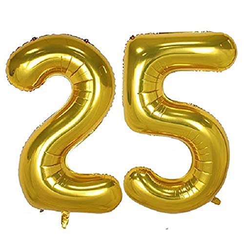 32 Inch Solid 25 Number Gold Foil Balloon