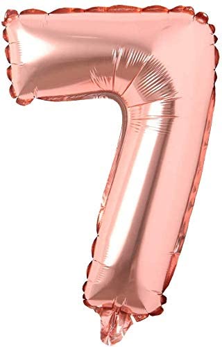 40 Inch Solid  7 Number Rosegold Foil Balloon