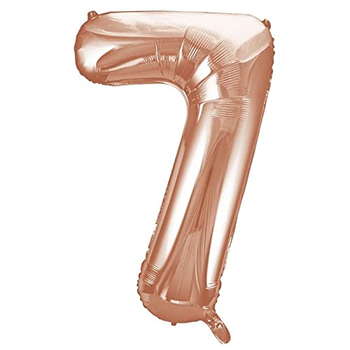 16 Inch Solid 7 Number Rosegold Foil Balloon