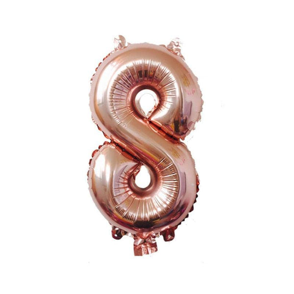 40 Inch Solid  8 Number Rosegold Foil Balloon