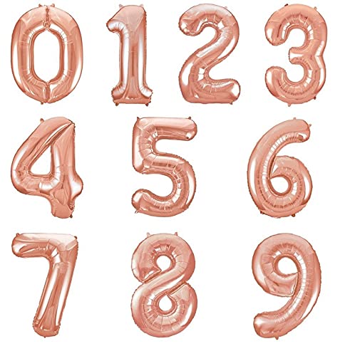 16 Inch Solid 5 Number Rosegold Foil Balloon