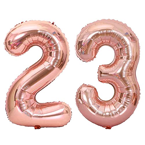 32 Inch Solid 23 Number Rosegold Foil Balloon