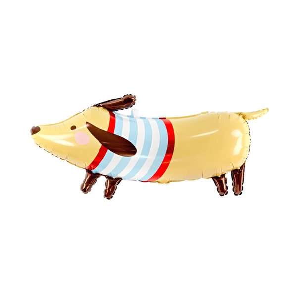 36'' Inch Weiner Dog Shaped Foil Balloon (Multicolor)  (Pack of 1)