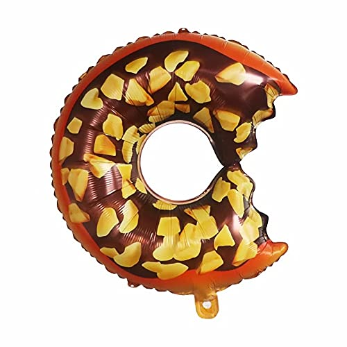 21 Inch Donut Shaped Foil Balloon (Brown) (Pack of 1)